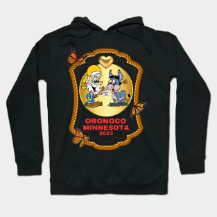 2023 Oronoco Minnesota Heart of Gold Bill and Jack Gold Rush Gang Hoodie